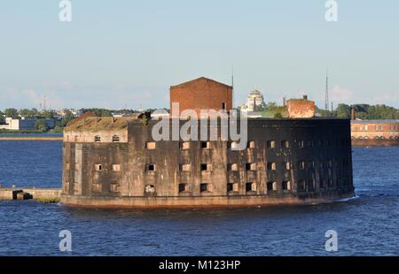 FORT ALEXANDER, Kronstadt, Insel Kotlin, Russland. Stockfoto