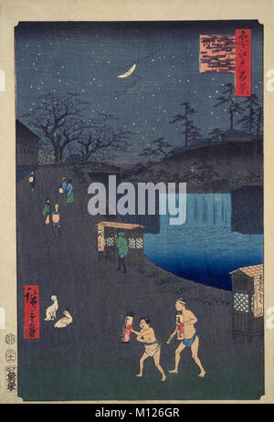 Hundert berühmte Ausblicke auf Edo, AOI-Hang vor dem Toranomon-Tor, von Utagawa Hiroshige, Edo-Zeit Stockfoto