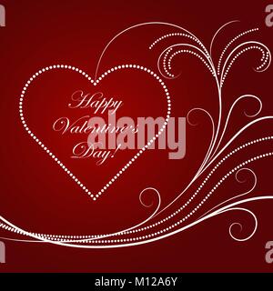 Happy Valentinstag-Grußkarte Stock Vektor