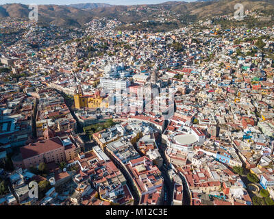 Luftaufnahme von Guanajuato, Mexiko Stockfoto