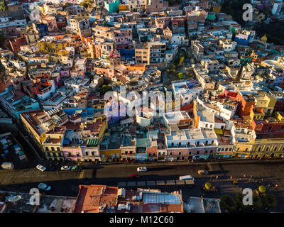 Luftaufnahme von Guanajuato, Mexiko Stockfoto