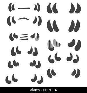 Squiggle Hand gezeichnet Zitat & Zitate sagen Grammatik Zeichen Stock Vektor