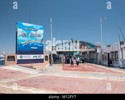 Nach Los Cabos an der Cruise Ship Terminal Cabo San Lucas Mexiko Willkommen Stockfoto