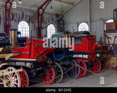 STANLEY, County Durham/UK - Januar 20: Alte Kutschen im Norden von England Open Air Museum in Stanley, County Durham am 20. Januar 2018 Stockfoto