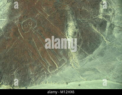 Die Nazca-linien in Peru, Hier sehen Sie die Astronaut Stockfoto