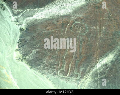 Die Nazca-linien in Peru, Hier sehen Sie die Astronaut Stockfoto