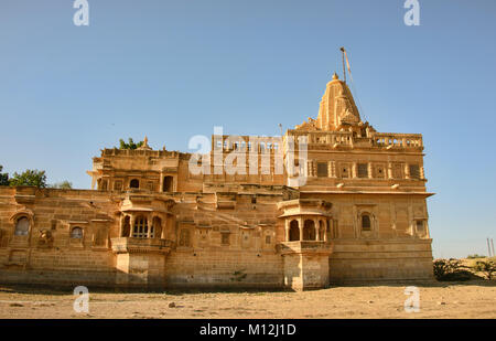 Amar Sagar Jain Tempel, Jaisalmer, Rajasthan, Indien Stockfoto