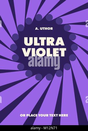 Abstrakte trendy Buch für Design. Violetten strahlen Muster. Für Bücher, Poster, Plakate usw. Freistellungsmaske verwendet. Stock Vektor