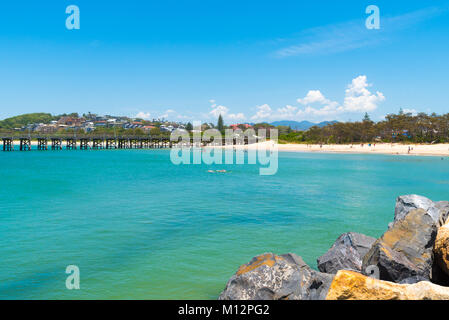 Coffs Harbour, NSW, Australien - 20 Dezember, 2017: Australische Küste Blick in Coffs Harbour, Australien, einer der beliebtesten Familienurlaub destina Stockfoto