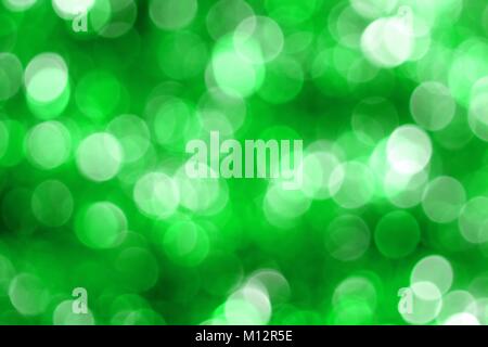 Grüne defokussierten bokeh Hintergrund. St Patricks Day Konzept. Stockfoto