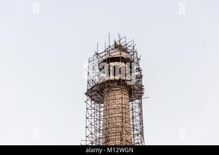 Taj Mahal Gerüstarbeiten im Jahr 2016 geschah, Indien Stockfoto