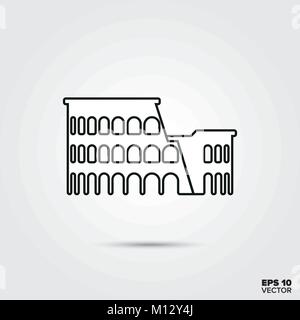 Symbol für Italien. Symbol "Leitung des Kolosseums. Stock Vektor