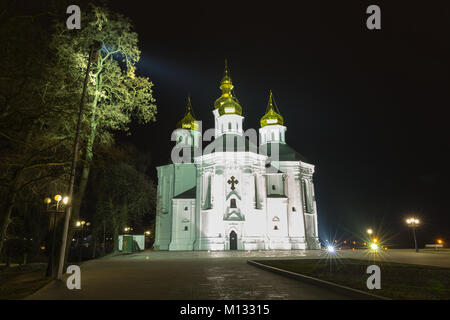 Nacht Foto Catherine's Church. Tschernigow, Ukraine Stockfoto