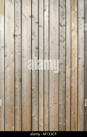 Außenwand gesägtem Holz Verschalungen Dekoration Stockfoto