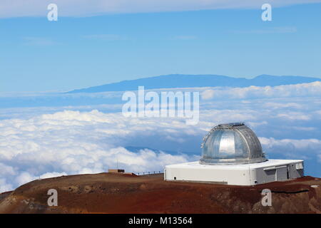 Teleskope auf Mauna Kea, Hawaii Stockfoto