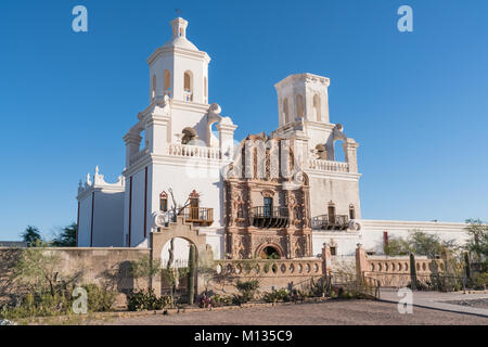 Die historische Mission San Xavier del Bac Tucson, Arizona Stockfoto