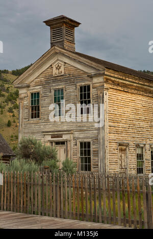 Ein altes Schulhaus in im Bannack, Montana. USA Stockfoto