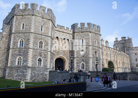 Windsor, Großbritannien. 25. Januar, 2018. Das Henry VIII Datum auf Schloss Windsor. Stockfoto