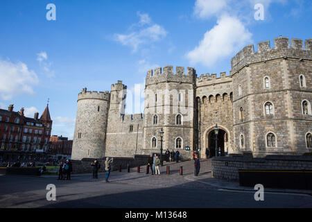 Windsor, Großbritannien. 25. Januar, 2018. Das Henry VIII Datum auf Schloss Windsor. Stockfoto