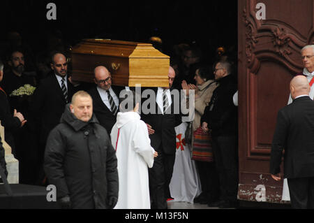 Lyon, Frankreich, 26. Jan. 2018: eine Ansicht zeigt Paul Bocuse Sarg verlassen Kathedrale Saint-Jean, Lyon (Zentral-ost-Frankreich). Credit: Serge Mouraret/Alamy leben Nachrichten Stockfoto