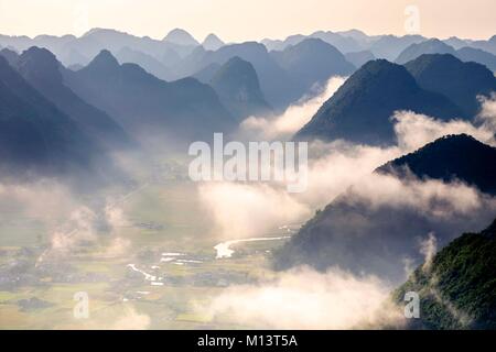 Vietnam, Provinz von Lang Son, Bac Sohn Tal Stockfoto