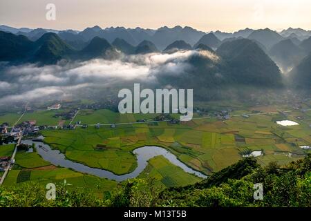 Vietnam, Provinz von Lang Son, Bac Sohn Tal Stockfoto