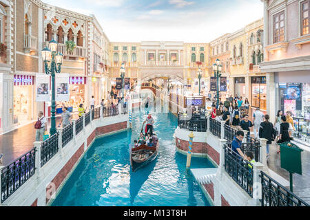 Macao (Macau), China - Oktober 15, 2017: Das Venetian Macau Innenansicht. Macau ist Das spielende Kapital von Asien. Stockfoto