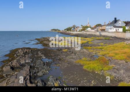 Kanada, Provinz Quebec, Region Bas-Saint-Laurent, das Dorf Kamouraska, schöne alte Häuser an den Ufern des St. Lawrence River Stockfoto