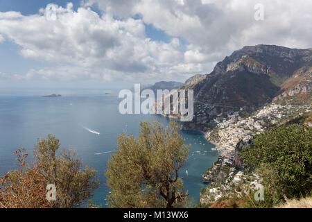 Italien, Kampanien, Positano, Amalfi Küste, als Weltkulturerbe der UNESCO, Positano Dorf Stockfoto