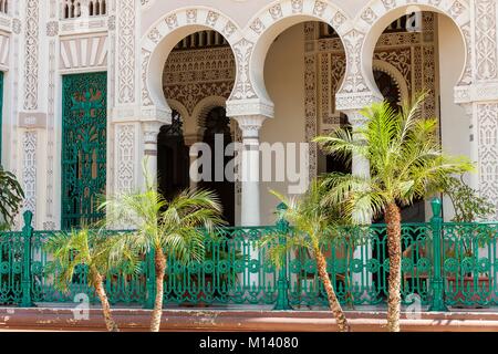Kuba, Provinz Cienfuegos, Cienfuegos, Stadtteil Punta Gorda, der Palacio de Valle 1917 der orientalischen Stil erbaut in ein Hotel umgewandelt - Restaurant Stockfoto