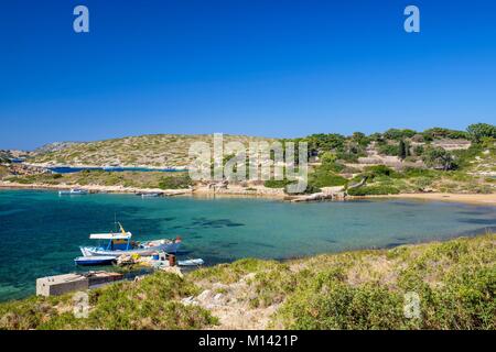 Griechenland, Dodecanese Inseln, Arki Insel, Glipapa Cove Stockfoto