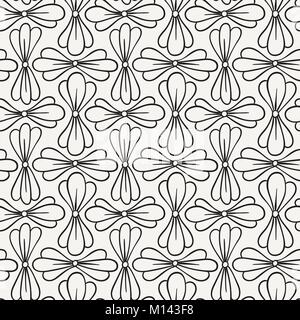 Nahtlose Hintergrund, vector Pattern mit Blumenmuster aus einfachen doodles. Cartoon Blumen Stock Vektor