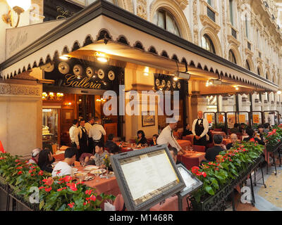 Italien, Lombardei, Mailand, Restaurant/Café "La Galleria" in der Galerie Vittorio Emanuele Stockfoto