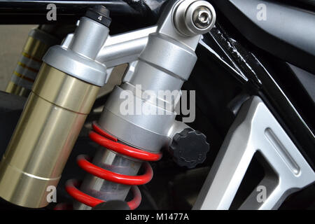 Motor-zyklus suspension Nahaufnahme Stockfoto