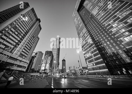 Ramat Gan Business Center und Hi-Weg und Transport Stockfoto