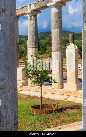 Ruinen von palaistra im antiken Messina, Peloponnes (23. Aug. 2017) Stockfoto