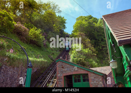 - Lynton Lynmouth Cliff Railway, Devon Stockfoto