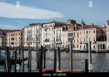 Blick auf den Kanal Grande, San Marco, Venedig, Italien. Stockfoto