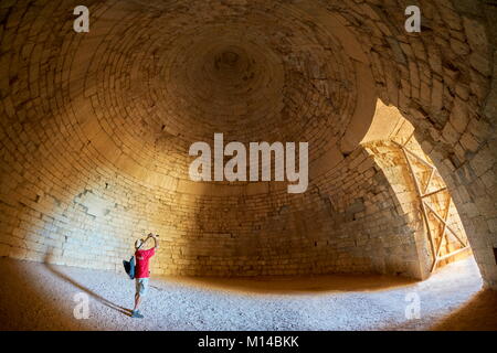 Mykene, Griechenland - Das Grab des Agamemnon, die Schatzkammer von Atreus, Stockfoto