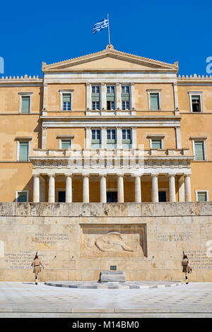 Griechische Parlamentsgebäude, Athen, Griechenland Stockfoto