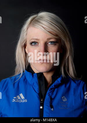 Elise Christie während einer Kitting out Session bei adidas Stockport. PRESS ASSOCIATION Foto. Bild Datum: Montag, Januar 22, 2018. Photo Credit: Tim Goode/PA-Kabel Stockfoto