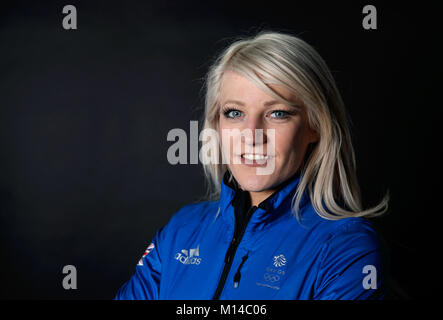 Elise Christie während einer Kitting out Session bei adidas Stockport. PRESS ASSOCIATION Foto. Bild Datum: Montag, Januar 22, 2018. Photo Credit: Tim Goode/PA-Kabel Stockfoto