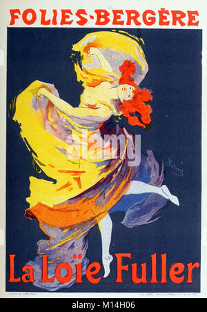 Jules Chéret - folies-bergères La Loïe Fuller - Belle Epoque poster Kunst Stockfoto