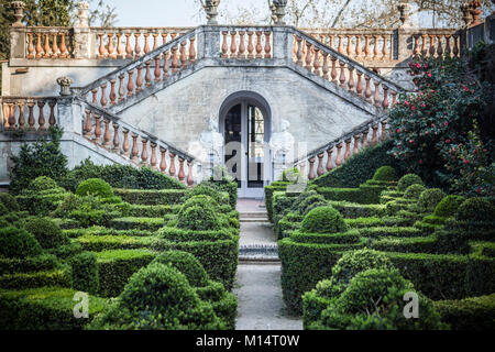 Park und Garten Labyrinth, Parc laberint Horta, Barcelona. Stockfoto