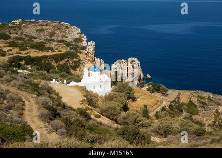 Griechenland, Kykladen, Lesbos Insel, Panagia Kirche Poulati Stockfoto