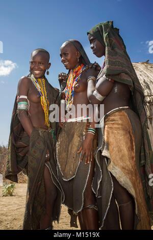 Äthiopien, untere Omo Valley UNESCO Weltkulturerbe, Erbore Stamm Stockfoto