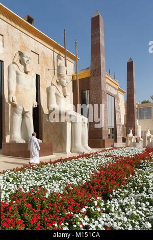 Vereinigte Arabische Emirate, Dubai, Wafi center, ägyptischen Stil. Stockfoto