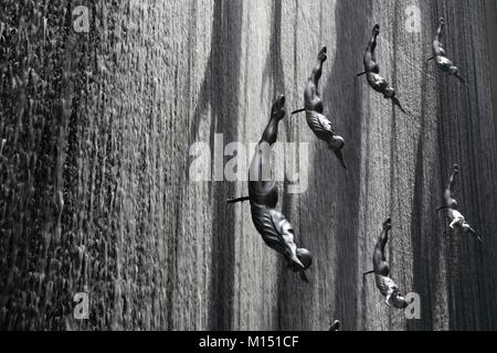 Vereinigte Arabische Emirate, Dubai, Dubai Mall, der Wasserfall Stockfoto