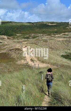 Frankreich, Manche, Halbinsel Cotentin, Naturpark La Mare de Vauville Stockfoto