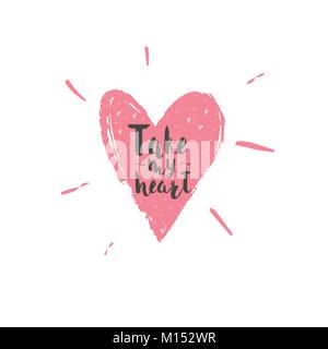 Schönen Valentinstag geschenk Karte mit Herz und Liebe. Kalligraphie, Hand gezeichnet Design Elemente für Print, Plakat, Einladung, Party Dekoration Stock Vektor